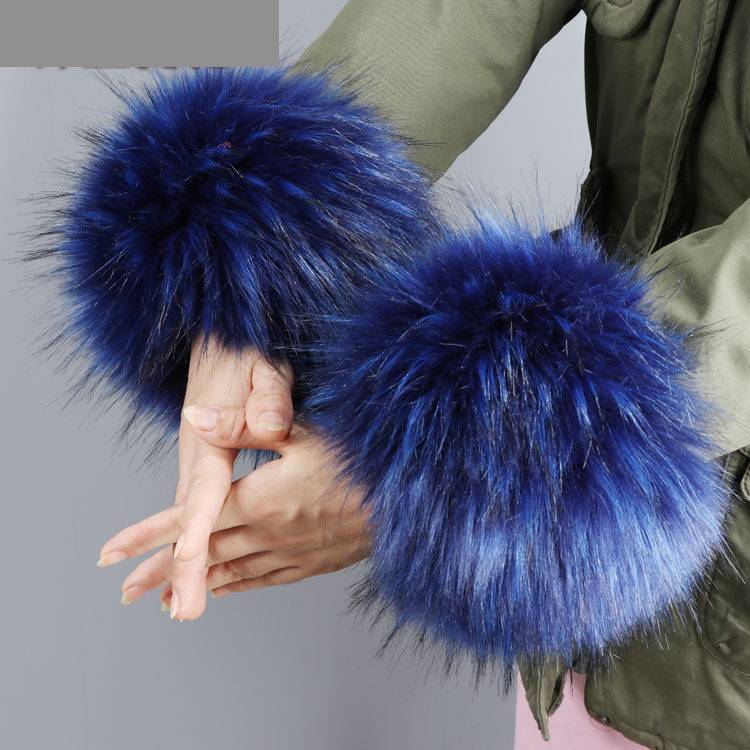 Women’s Luxe Faux Fur Hand Wristband Sleeves – Stylish and Cozy - Jatanele