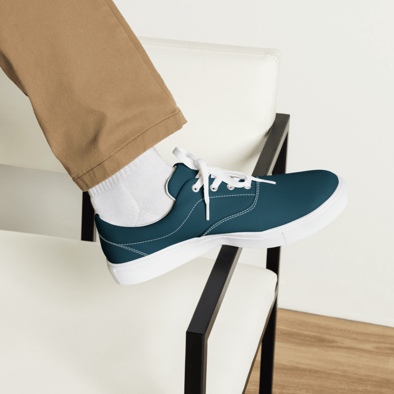 Men’s Blue lace-up canvas shoes