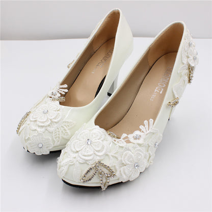 Elegant Bride Wedding Dress Shoes - 3cm & 5cm Heel Heights - Jatanele