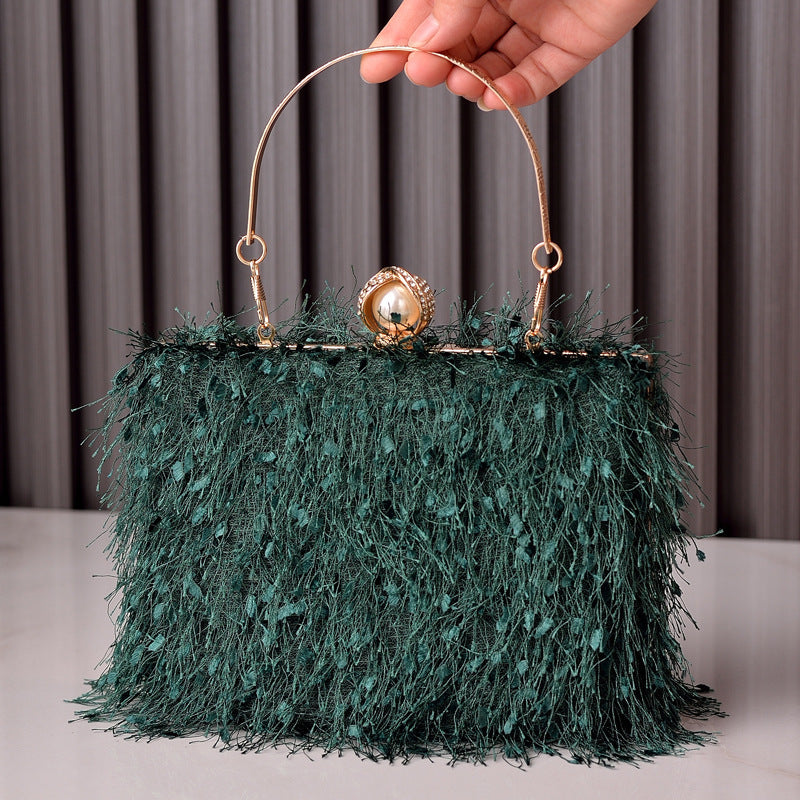 Elegant Tassel Evening Clutch – Party-Perfect Handbag - Jatanele