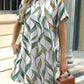 Printed Round Neck Short Sleeve Mini Dress - Jatanele
