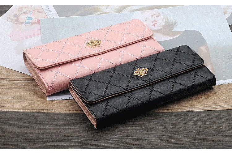 Chic Tri-Fold Women's Wallet – Timeless Elegance in Bold Colors - Jatanele