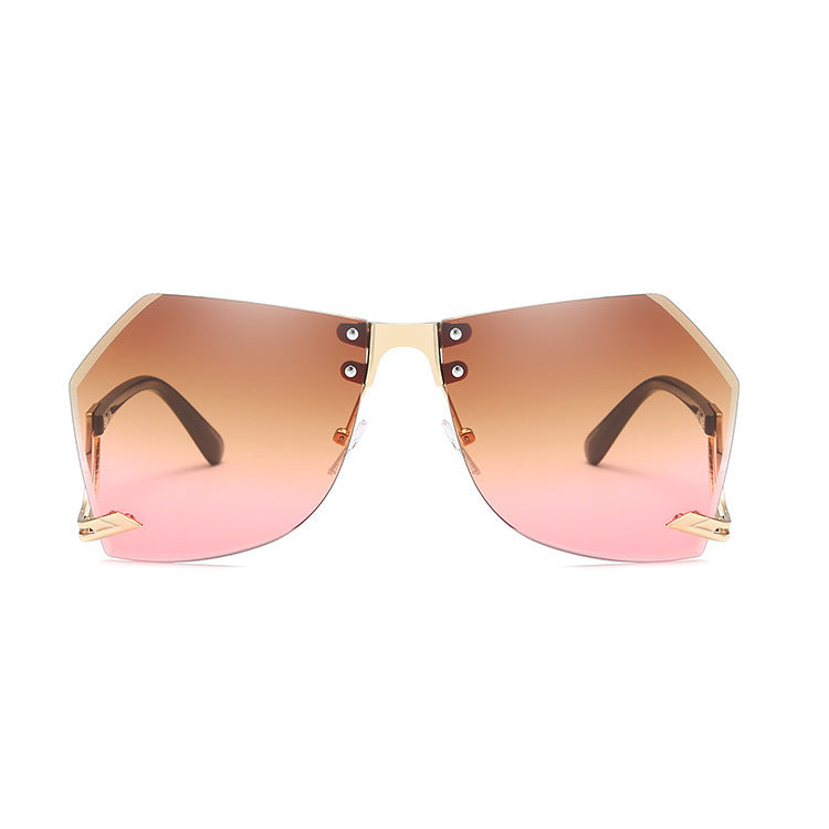 Irregular Rimless Sunglasses Women - Jatanele