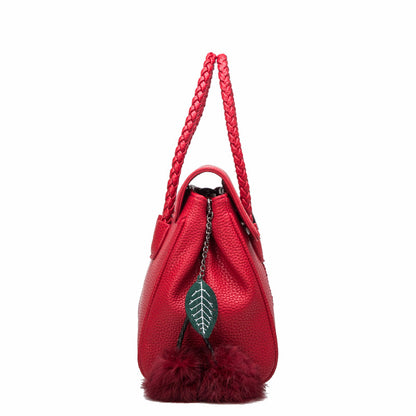 Elegant Lychee Pattern Leather Handbag - Jatanele