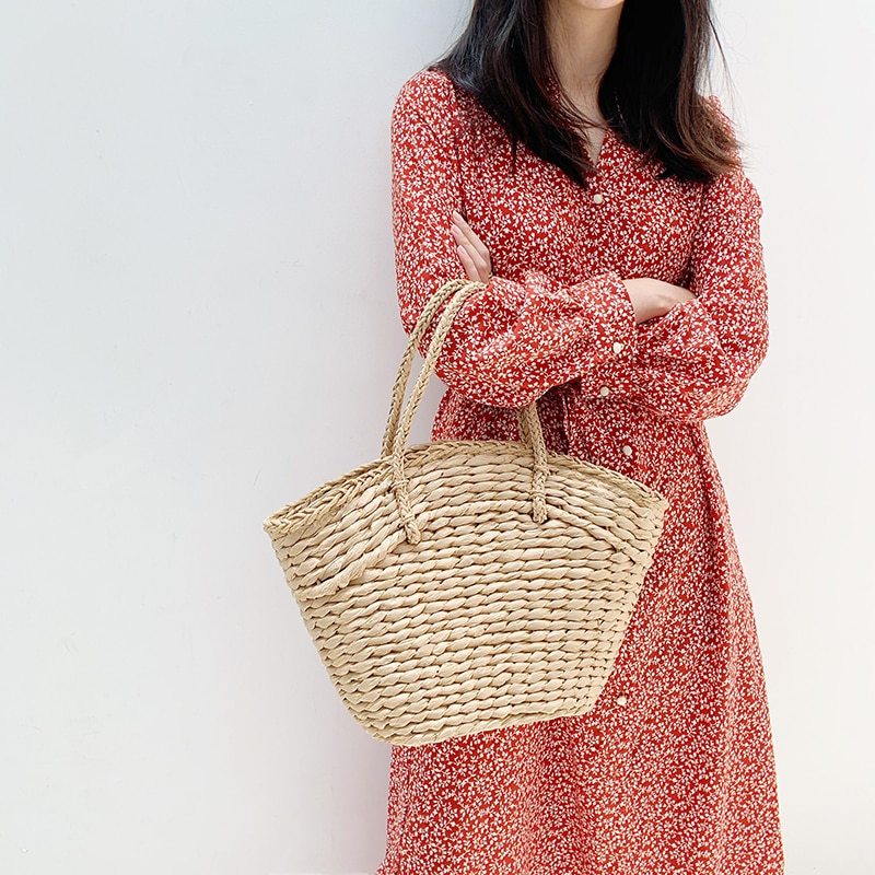 Fashion Rattan Wicker Handbag – Elegant & Natural Style - Jatanele