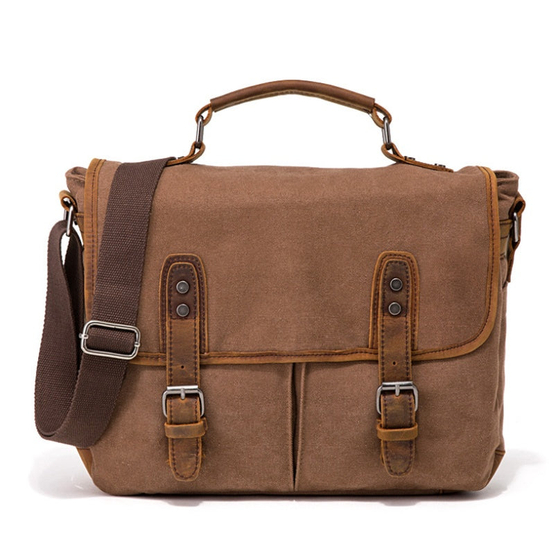 Horse Leather Briefcase for Men – Available in Army Green, Black, Dark Gray, and Khaki - Jatanele