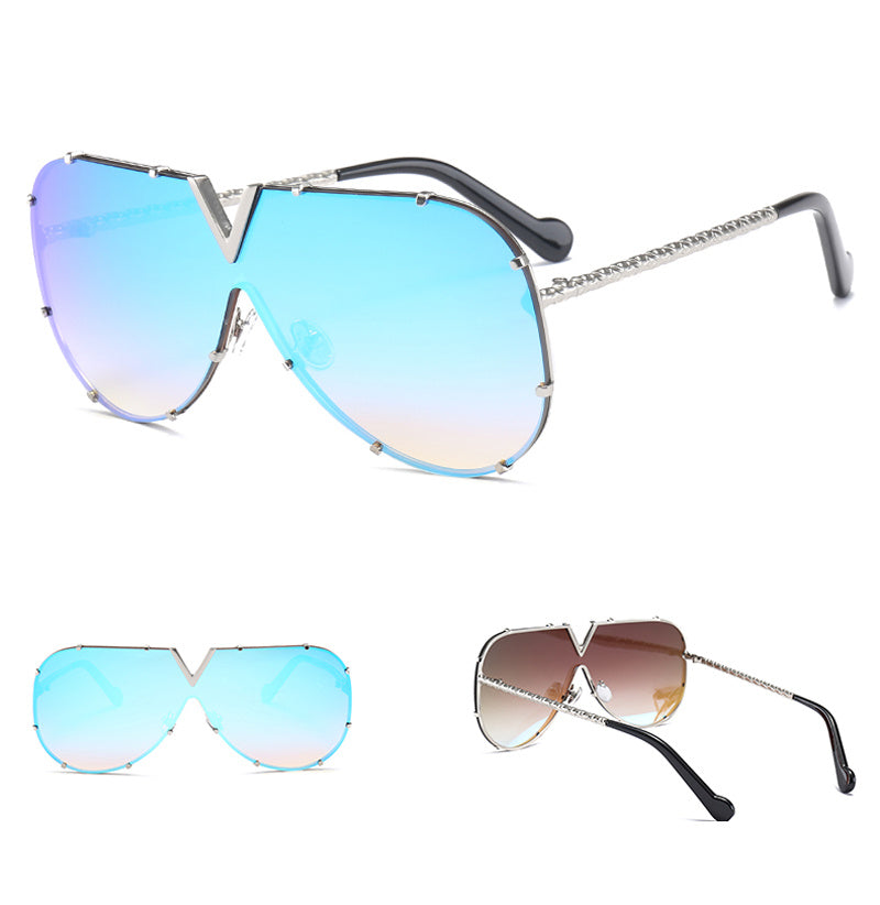 Frameless, rivet, personality glasses - Jatanele