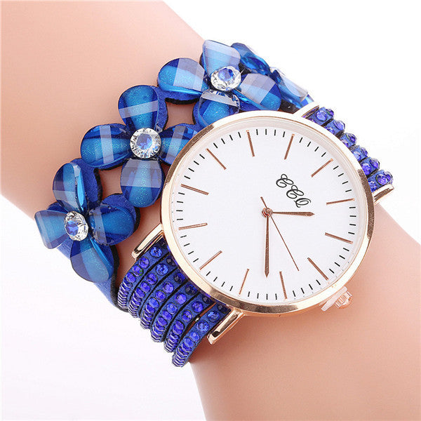 Elegant Velvet Drill Band Quartz Watch for Women - Jatanele