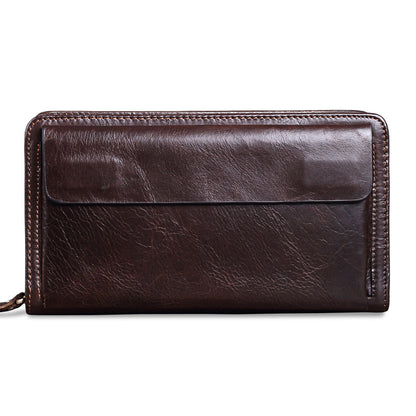 Men's Leather Business Wallet with Shoulder Strap – Sleek & Professional - Jatanele