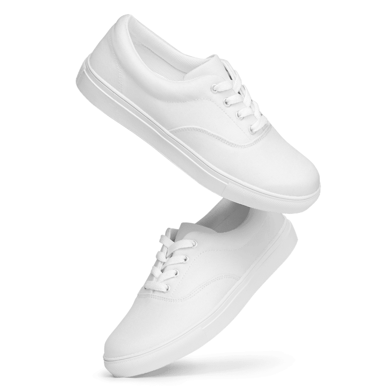 Men’s White lace-up canvas shoes