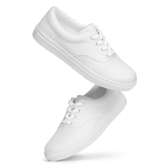 Men’s White lace-up canvas shoes