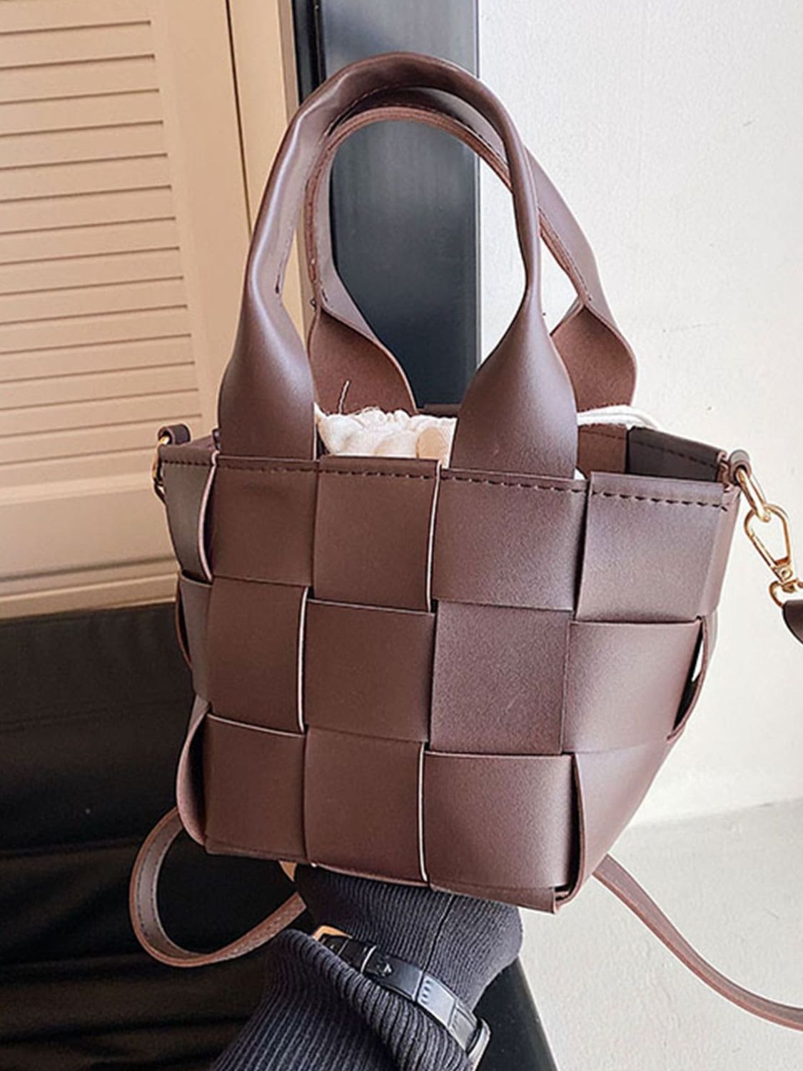 Aria Braided Bucket Bag Trendsi