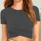 Round Neck Short Sleeve Crop T-Shirt - Jatanele