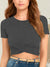 Round Neck Short Sleeve Crop T-Shirt - Jatanele