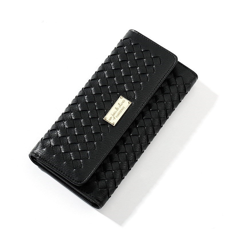 Woven Simple All-Match Retro Long Wallet - Jatanele