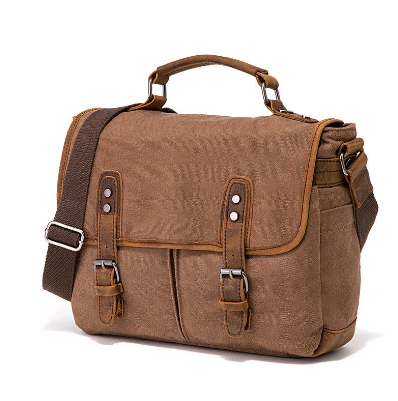 Horse Leather Briefcase for Men – Available in Army Green, Black, Dark Gray, and Khaki - Jatanele