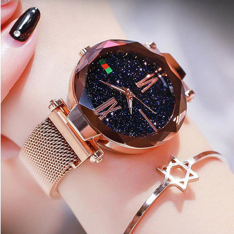 Luxury Starry Diamond Women’s Quartz Watch with Magnet Buckle - Jatanele