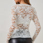 V-Neck Long Sleeve Lace Top - Jatanele