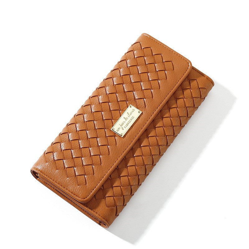 Woven Simple All-Match Retro Long Wallet - Jatanele