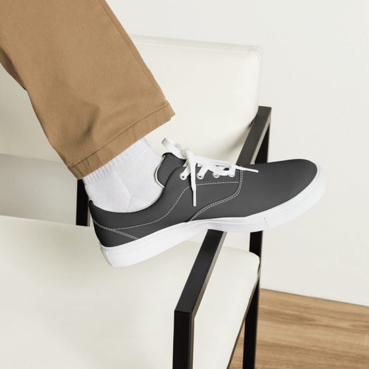 Men’s Dark Grey lace-up canvas shoes