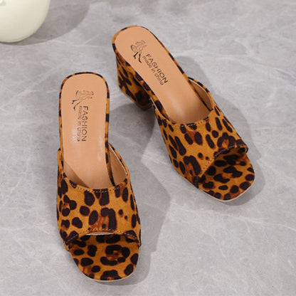 Savannah Suede Leopard Heels Trendsi