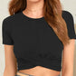 Round Neck Short Sleeve Crop T-Shirt - Jatanele