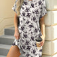 Printed Round Neck Short Sleeve Mini Dress - Jatanele