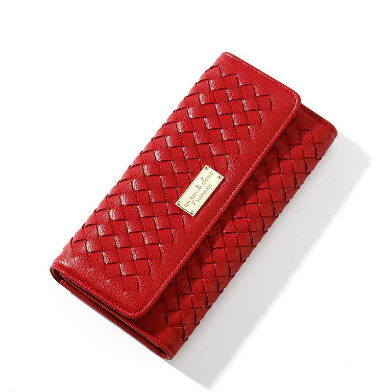 Woven Simple All-Match Retro Long Wallet - Jatanele