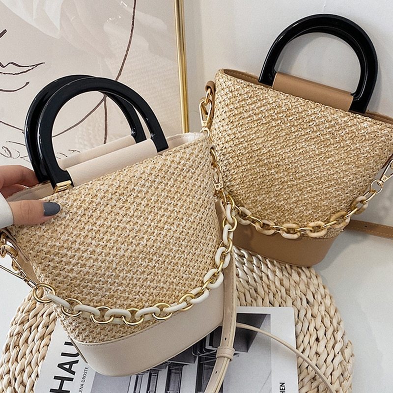 Women's Small Straw Bag Handbags Crossbody Bag - Jatanele