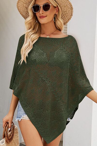 Breeze Knit Boat Neck Cover-Up Trendsi