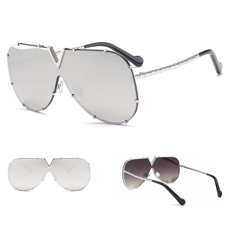 Frameless, rivet, personality glasses - Jatanele