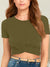 Round Neck Short Sleeve Crop T-Shirt - Jatanele