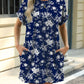 Printed Round Neck Short Sleeve Mini Dress - Jatanele