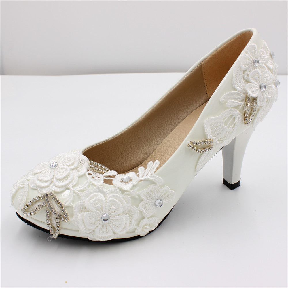 Elegant Bride Wedding Dress Shoes - 3cm & 5cm Heel Heights - Jatanele