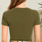 Round Neck Short Sleeve Crop T-Shirt - Jatanele