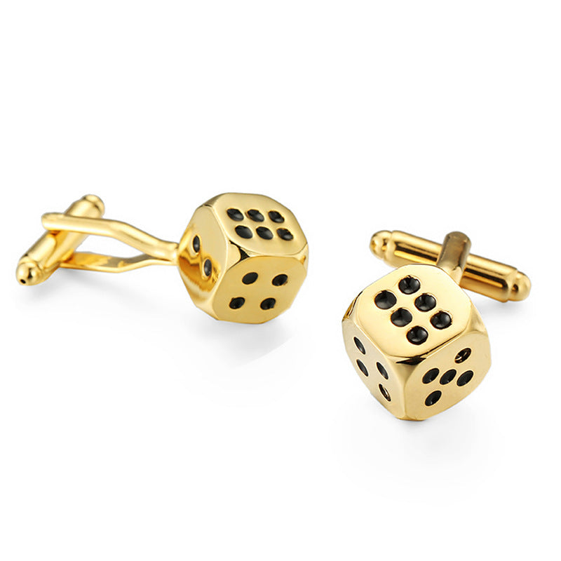 French Shirt Cufflinks Copper Material Gold - Jatanele