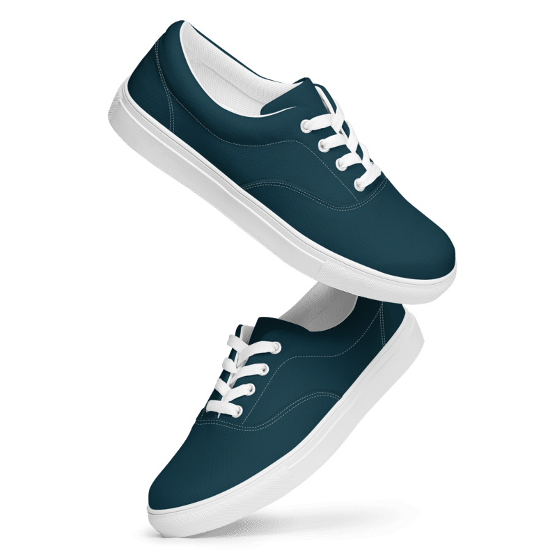 Men’s Blue lace-up canvas shoes