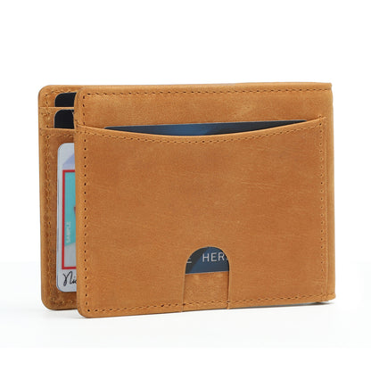 Anti-theft Brush Genuine Leather Men's Wallet - Jatanele