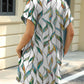 Printed Round Neck Short Sleeve Mini Dress - Jatanele