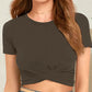Round Neck Short Sleeve Crop T-Shirt - Jatanele