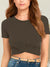 Round Neck Short Sleeve Crop T-Shirt - Jatanele