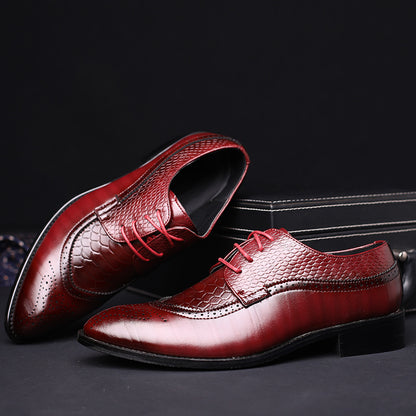 Men's Casual Leather Lace-Up Shoes - Timeless Comfort & Style - Jatanele