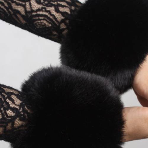 Women’s Luxe Faux Fur Hand Wristband Sleeves – Stylish and Cozy - Jatanele