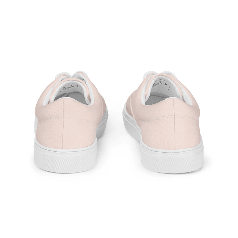 Women’s Blush Pink lace-up canvas shoes