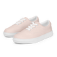 Women’s Blush Pink lace-up canvas shoes