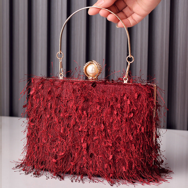 Elegant Tassel Evening Clutch – Party-Perfect Handbag - Jatanele