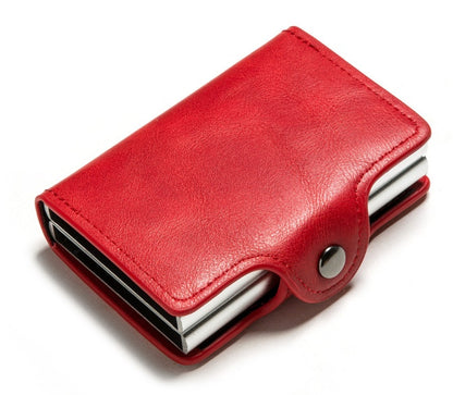 RFID-Blocking Crazy Horse Leather Wallet – Compact & Secure - Jatanele