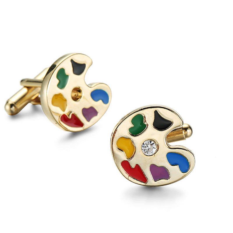 French Shirt Cufflinks Copper Material Gold - Jatanele