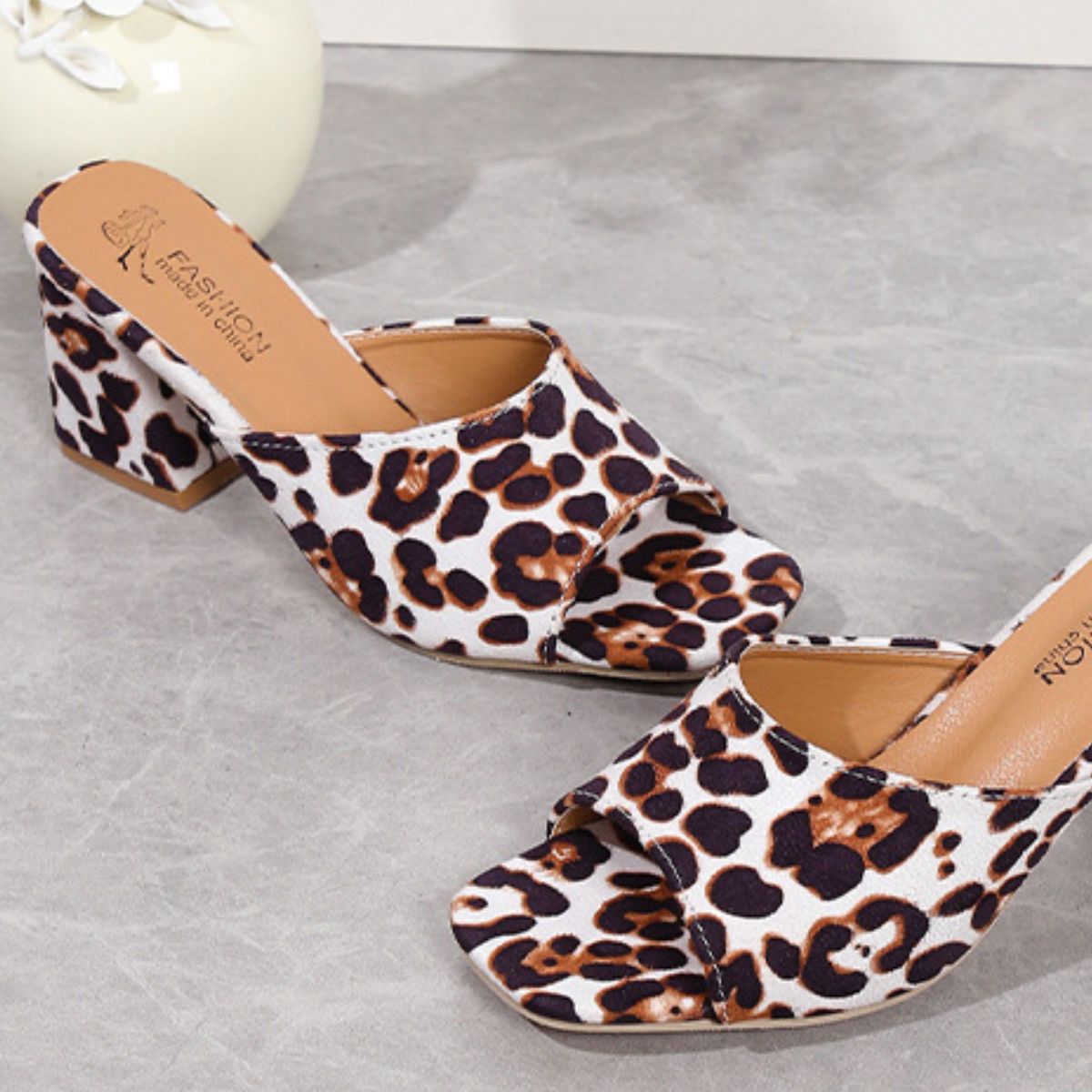 Savannah Suede Leopard Heels Trendsi