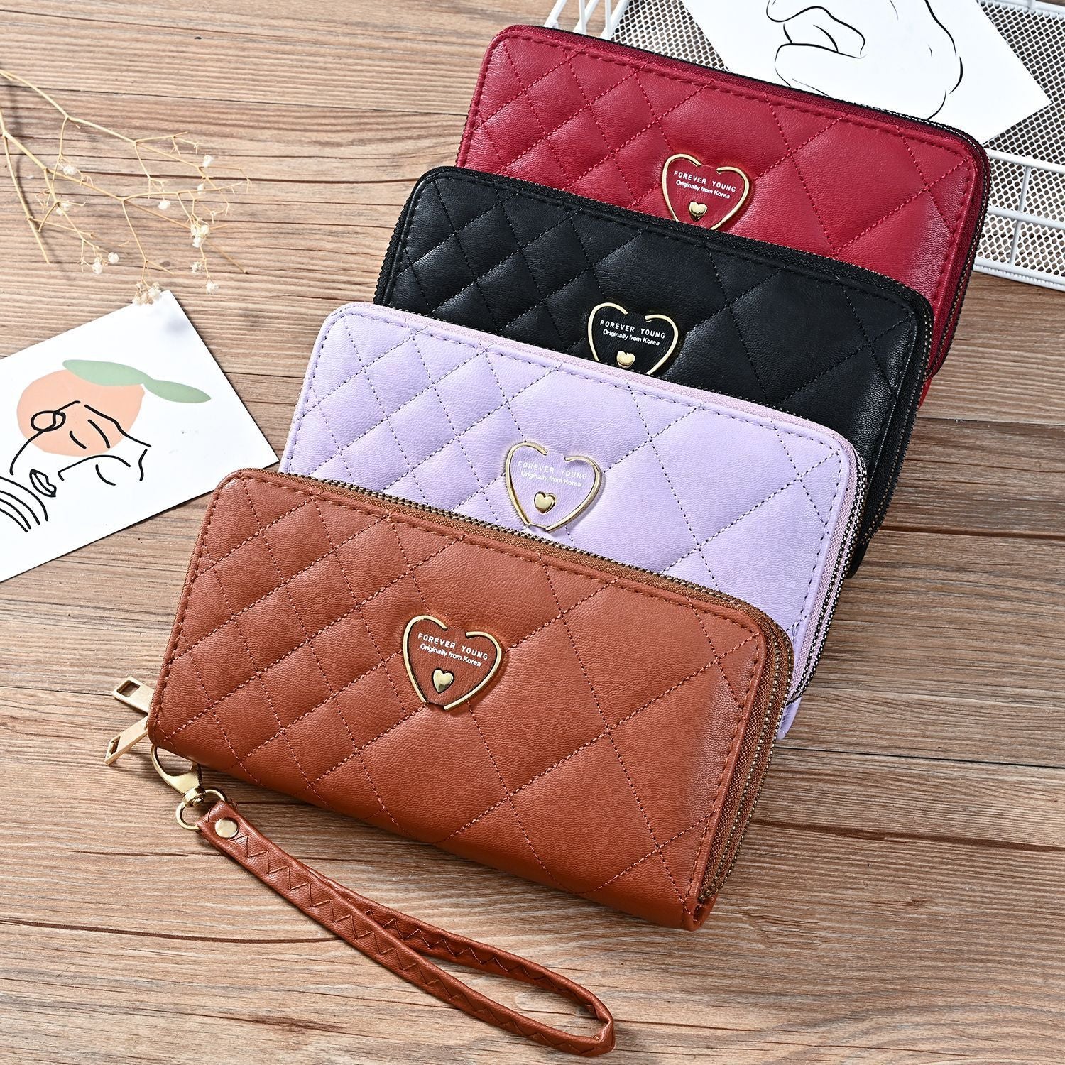 Double Zipper Long Wallet - Spacious & Stylish - Jatanele